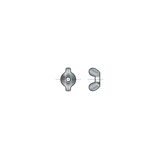 Qualfast - M6 Wing Nut Nylon pa (6.6)- you get 5