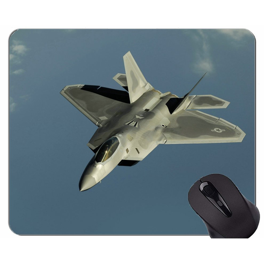 (300X250X3) Natural Rubber Mouse Pad,Fighter aircraft F 22 Raptor Non-Slip Rubber Base Mousepad