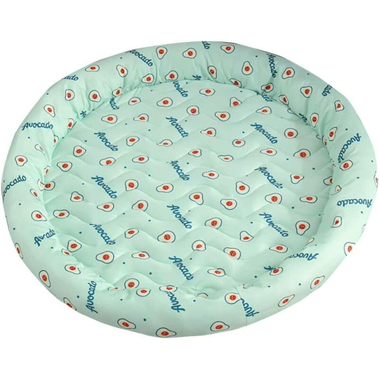 Monly - Non-Slip Cooling Mat for Cat Dog,Round Ice Silk Cooling Mat Summer Sleeping Blanket Sleep Bed Cushion Mattress for Home Travel 1 S:45cm