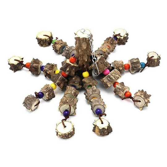 Father's Day Thsinde Bird Toys Natural Wood Large Parrot Toy Bird Toys Best For African
