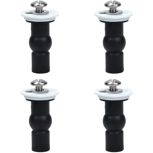 Toilet Seat Fittings, Set Of 4 Toilet Seat Hinges Screws Toilet Seat Fasteners Expanding Rubber Top Nuts Screws - Muff