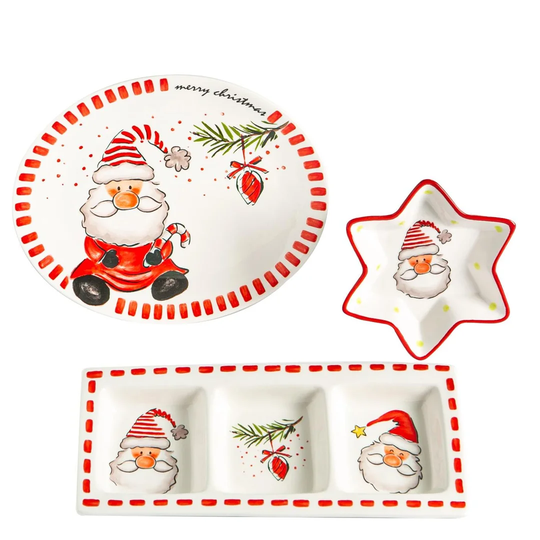 Santa 7 Piece Platter Set