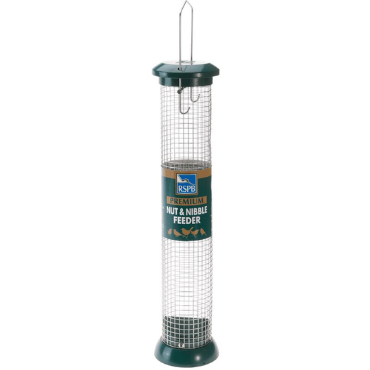 Premium Peanut Bird Feeder (Small) (Green/Grey) - Green/Grey - Rspb