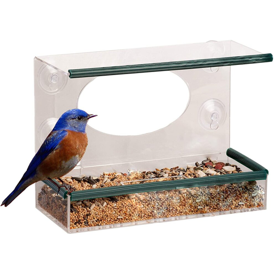 Window Bird Feeder Perspex Bird Feeding Station Seed or Peanut