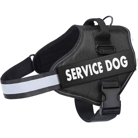 Briday - Dog Harness No-Pull Breathable Adjustable, Walking Training Assistance Chest, Outdoor Easy Control for Medium Large Small Dogs, l Black Dog