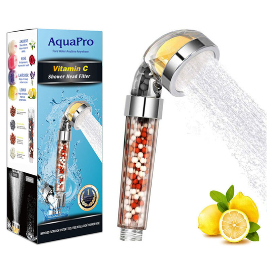 Soekavia - Vitamin c Handheld Shower Head, High Pressure Shower Water Filter with Replacement Filters to Remove Chlorine and Flouride, Hard Water