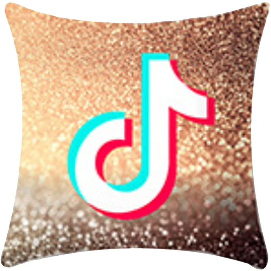 (TikTok - 2) Modern Cushion Covers, Social Media Icons Throw Pillow Case 18 X 18 inches for Home Sofa Bed Couch, Apps Logo Decorative Pillowcases