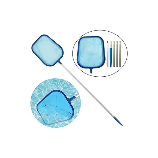Bearsu - Surface Landing Nets, Leaf Skimmer Aluminum Stem Handle-with Gloves-Mesh Mesh- for Pool, Pond, Fountain, Fish Tank