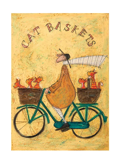 Cat Baskets by Sam Toft - Wrapped Canvas Painting Print