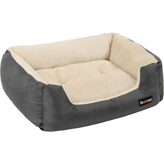 Feandrea Bed Bed, Removable Cover, 65 x 55 x 20 cm, Dark Gray PGW003G01