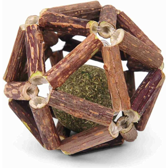 Catnip Ball Natural Silvervine Stick Catnip Ball&Bell Ball Molar Teeth Cleaning Tools Cat Chew Toy Pet Supplies,L