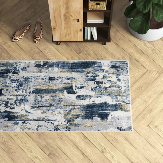 Rehberg Blue/Grey/Ivory Rug