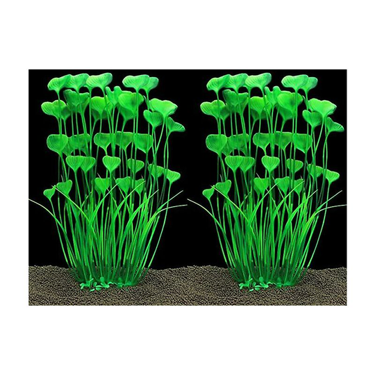 Aquarium plastic plants, high simulation plants for 2 -room green fish tank decoration