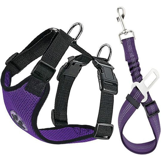 Dog Safety Vest Harness with Seat Belt, Dog Car Harness Seat Belt-S