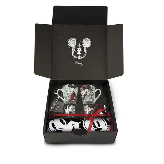 Mickey and Minnie 4 Piece Coffee Cup Set