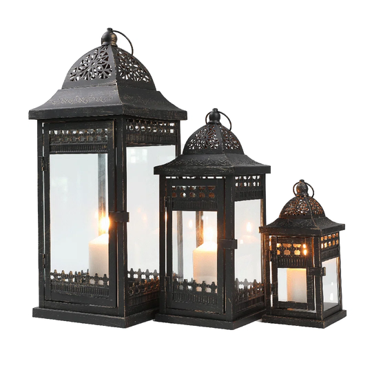 3 Piece Tabletop / Centrepiece Lantern Set
