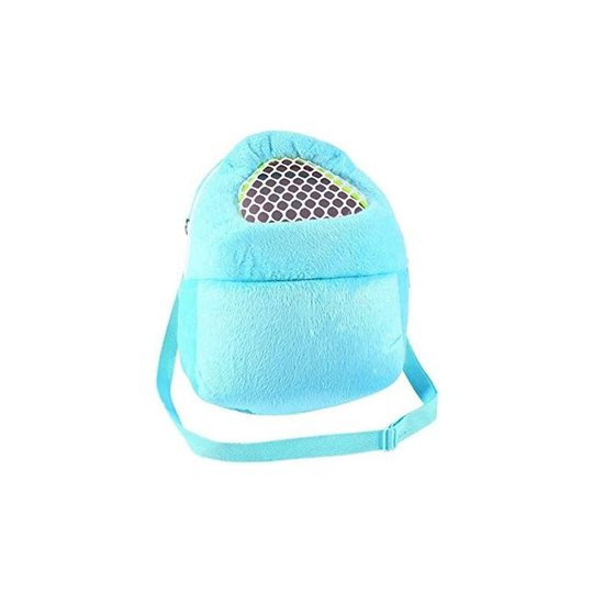 Pet Carrier Bag Hamster Rat Hedgehog Rabbit Sleeping Bag Breathable Portable Travel Bag Backpacks Backpack with Shoulder Strap (Color : Blue)