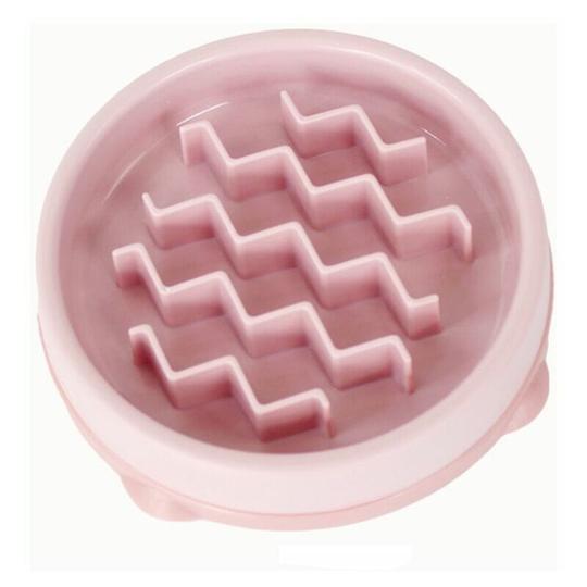 Anti-glutton slow food bowl for dogs - size s - pink,