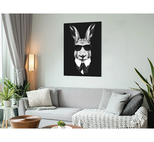 Mafia Rabbit Metal Print