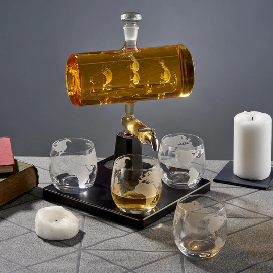 5 Piece Whiskey Decanter Set