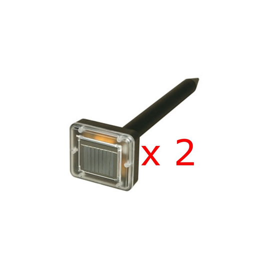 2 x Kabalo Solar Powered Garden Sonic Waves Mole Repeller - also for Rat, Mice, Pest repelling, etc