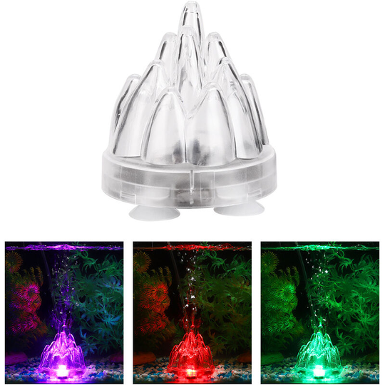 Volcanic bubble lamp Aquarium aquascape bubble lamp Aquarium lighting Oxygenation aquarium changing light (blue light)