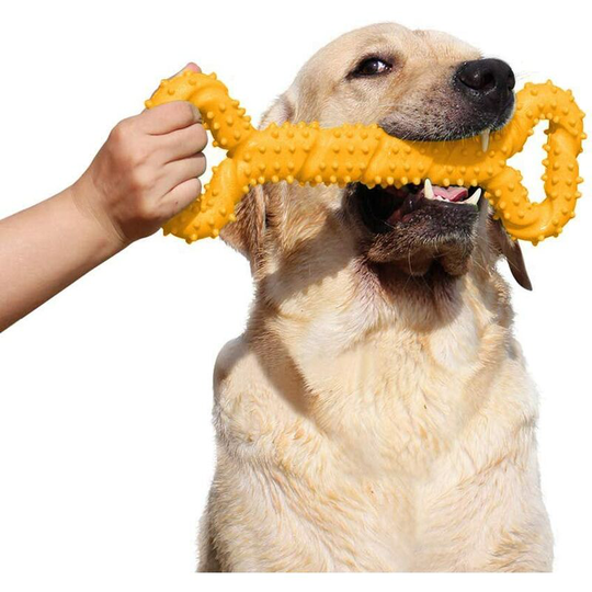 Tough Chew Toys in 13 inch Bone Shaped Dog Toy Puppies with Convex Design Solid Interactive Dog Toy