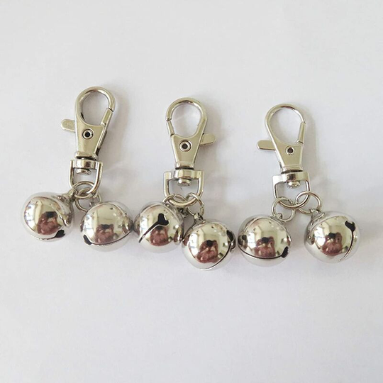 Dog Collar Bell, 31X12mm Brass Dog Collar Bell for Wearing on Dogs and Cats, Silver