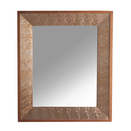 Caple Framed Wall Mounted Accent Mirror in Brown