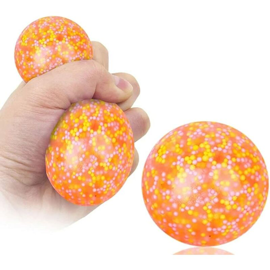 1pcs Squeeze Ball Toy, Stress Balls Sensory Fidget Toy for Kids Adults Stress Ball, very suitable for adults and children, to kill time Orange