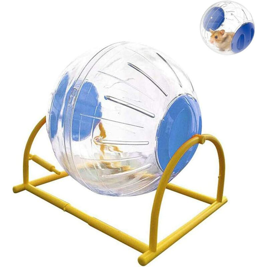Echoo - 5.5' Silent Hamster Ball,Transparent Big Run-About Exercise Ball with Stand,Small Animal Hamster Run Exercise Ball Toy,Lightweight,