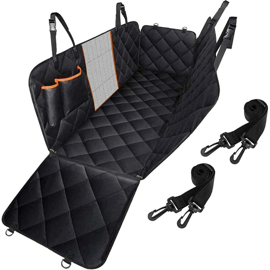 Thsinde - Dog Car Seat Cover Protector With Side Flaps From Scratching For Dogs With Mesh Viewin g Window & Storage Pocket Pet Seat Cover For Back