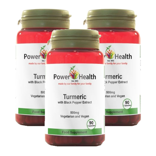 Power Health Turmeric 500mg with Black Pepper 90 capsules Triple Pack