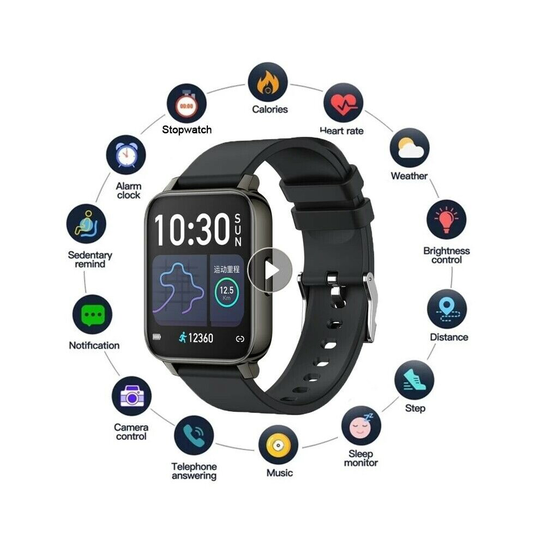 Bluetooth Smart Watch - Heart Rate Sport Fitness Tracker For Fitbit