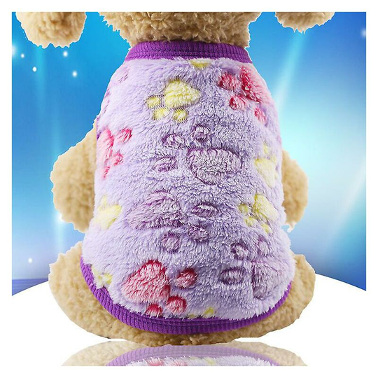 Trendy Soft Cotton Puppy Clothes Warm Autumn Winter Clothes For Cats And Dogs,black Panda On Red Background, Xxs-purple Feet Milk Dog