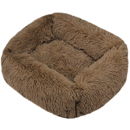 Furry Plush Pet Bed Quilted Blanket Sleeping Bag Cuddle Cushion Bed Comfy Pet Nest for Small Medium Cat-Kitten Puppy,model:Khaki xs - model:Khaki xs