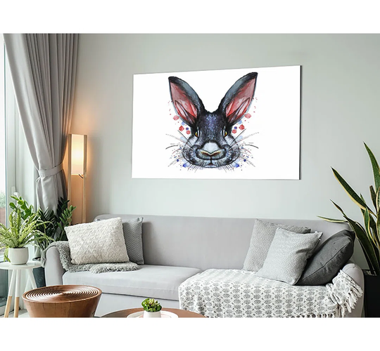 Pink Rabbit Ears - Unframed Painting on Metal