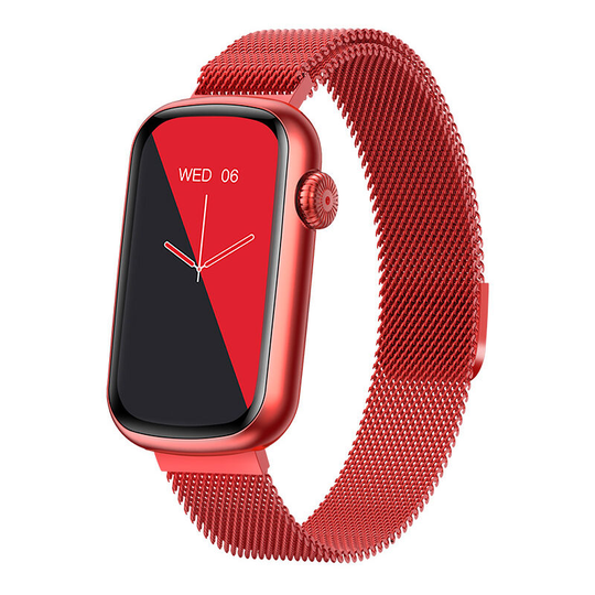 Fitness Tracker, Heart Rate Monitor Blood Pressure Activity Tracker with Blood Oxygen SPO2, IP68 Waterproof, Red - Muff