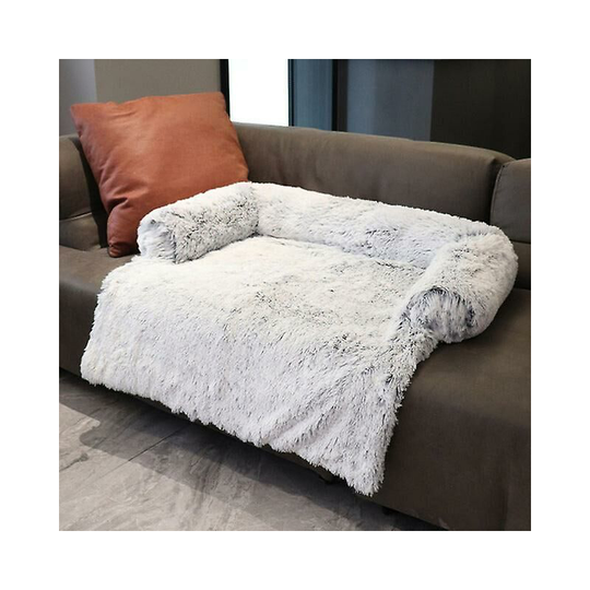 Woosien - Large dogs sofa bed pet dog bed sofa for dog pet calming bed warm nest washable soft furniture protector mat cat blanket LLight gray