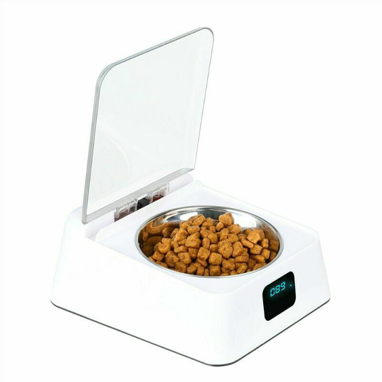 Naxunnn - 330ml infrared sensor bowl, stainless steel, automatic opening/closing cover, with usb loading cable, 3-5 minutes of rest, suitable for