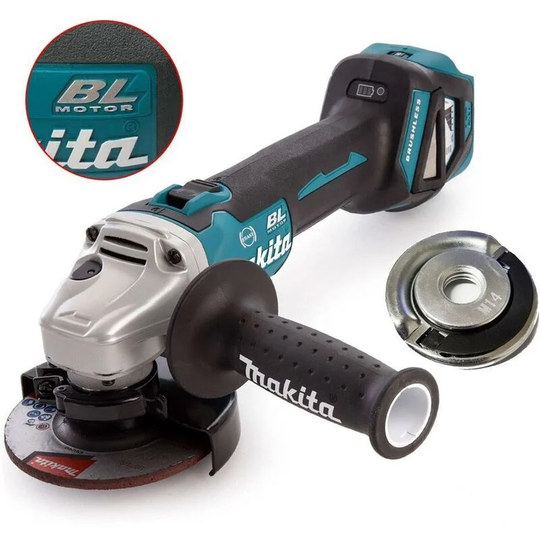 DGA463Z 18v Cordless Brushless 115mm Angle Grinder Bare Tool + Flange Nut - Makita