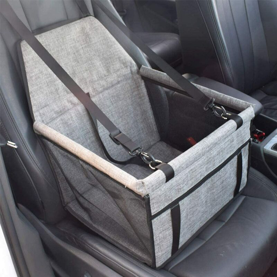 Car Booster Seat for Dogs and Cats, Waterproof Breathable Seat Cover with Safety Leash, Bag for Small Dog and Puppy