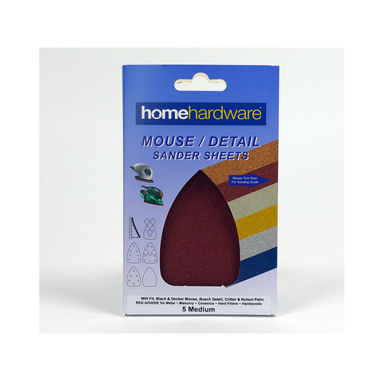 Sanding Mouse Red Plain Coarse x 5 006889 - Home Diy(paint Brushes)