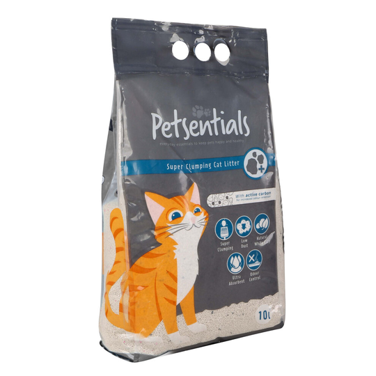(10L - Active Carbon) Super Clumping Ultra Absorbing Cat Litter