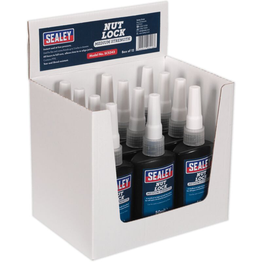 Sealey SCS243 Nut Lock Medium Strength 50ml Pack of 12
