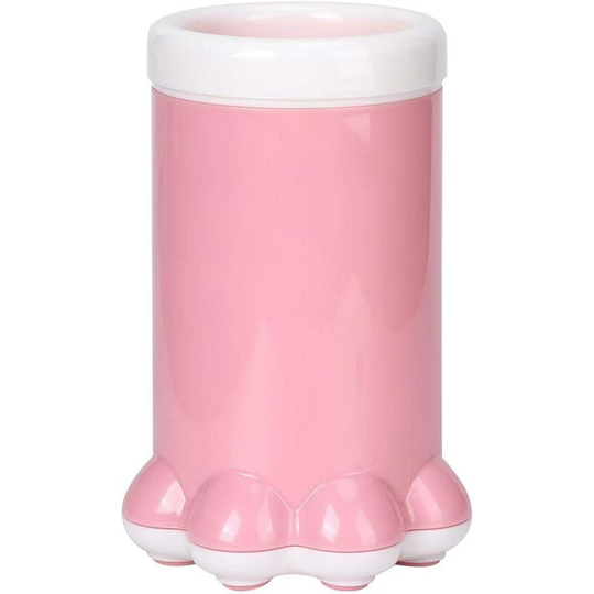Pet Cat Dog Dirty Paw Cleaning Cup, Dog Paw Cleaner, Pet Cleaner Cup, for Dog Feet with (Pink)