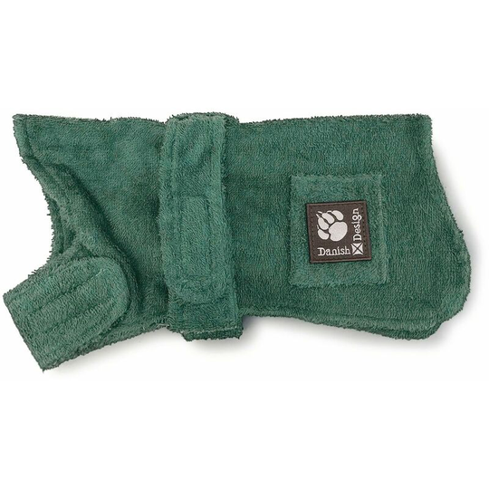 Dog Robe Towelling - 30 Cm (12') Green - Danish Design