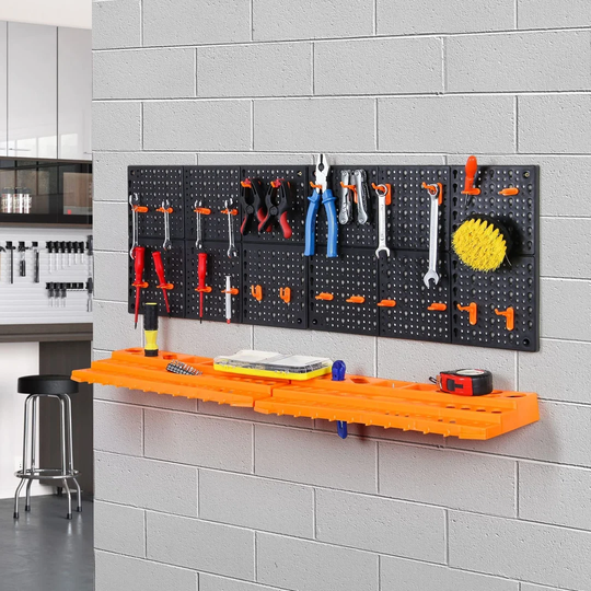28 Piece Pegboard and Shelf Tool Rack Organiser Holder Set
