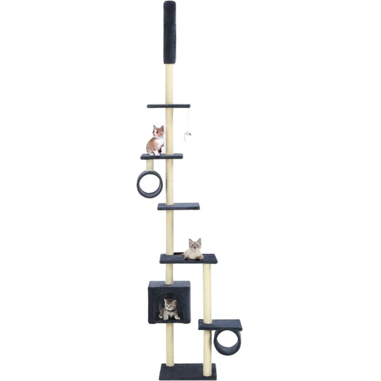 Cat Tree with Sisal Scratching Posts 260 cm Dark Blue - Blue