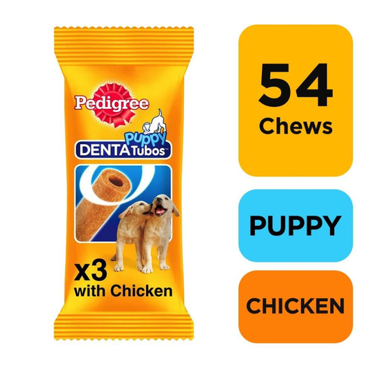 PEDIGREE Puppy Denta Tubo Puppy Treats 3 Stick (Pack of 18)